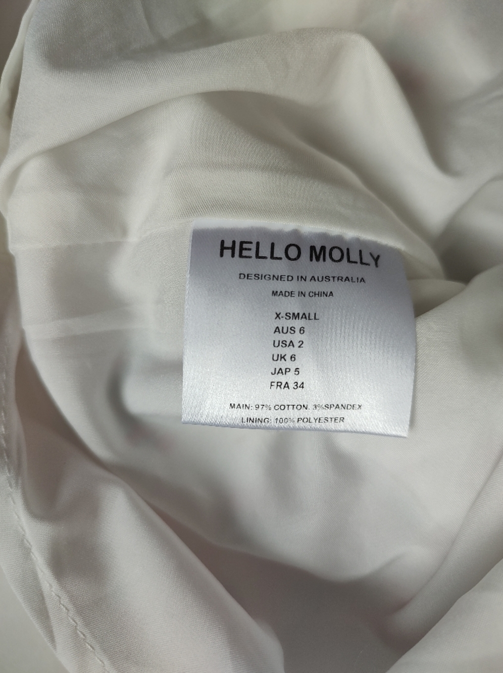 Hello Molly Wandering Heights Dress White Mini Cut Out Floral Pink Lined 2 XS - Picture 16 of 16